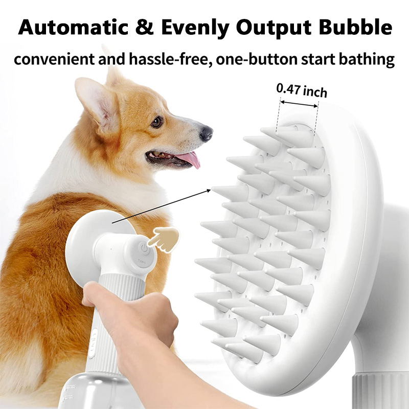 dog bath scrubber features high-elastic brush teeth