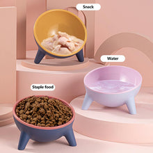 Load image into Gallery viewer, HiFuzzyPet 15° Tilted Elevated Cat Bowls for Anti-Vomitng
