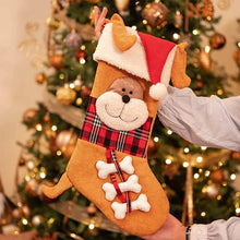 Load image into Gallery viewer, 3D dog patten dog Christmas stockings 
