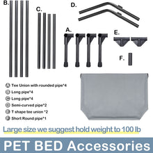 Load image into Gallery viewer, HiFuzzyPet Elevated Dog Bed Dog Cot with Mesh Center
