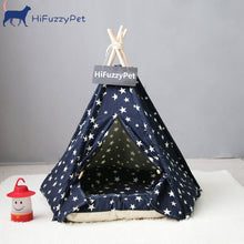Load image into Gallery viewer, HiFuzzyPet Pet Teepee Dog &amp; Cat Bed with Cushion
