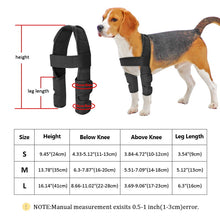 Load image into Gallery viewer, dog elbow pads size chart
