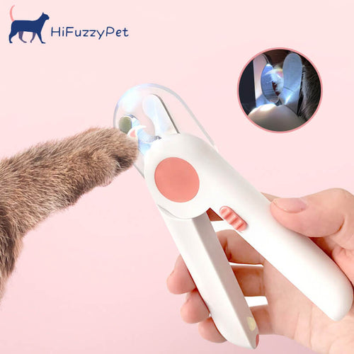 HiFuzzyPet Professional Safe Dog Nail Clippers with LED Lights