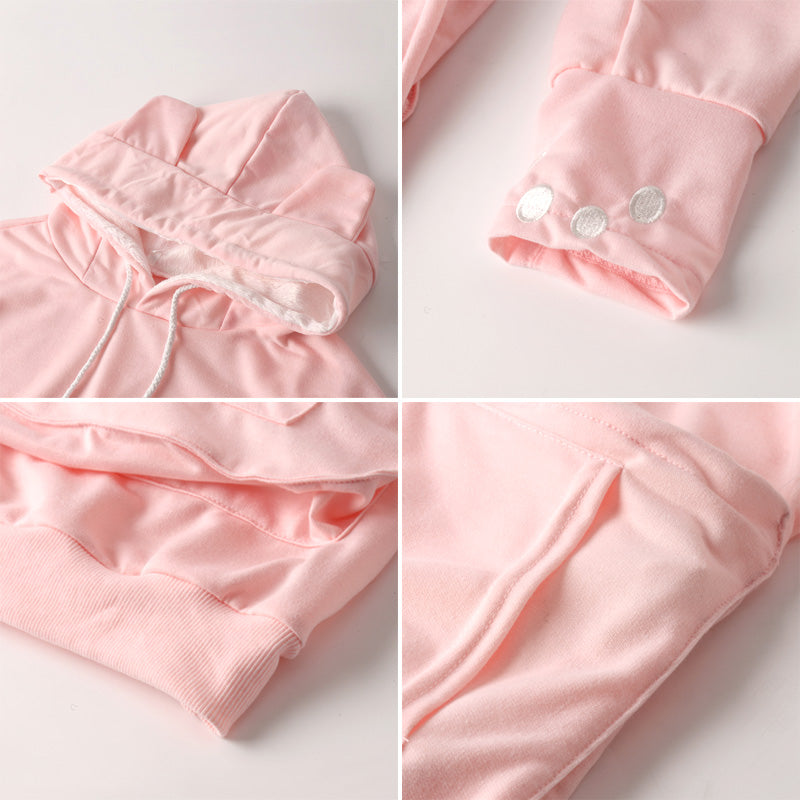 dog cat pouch hoodie details
