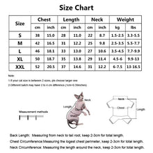 Load image into Gallery viewer, dog cat hoodies size chart
