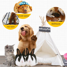 Load image into Gallery viewer, HiFuzzyPet Pet Teepee Dog &amp; Cat Bed with Cushion
