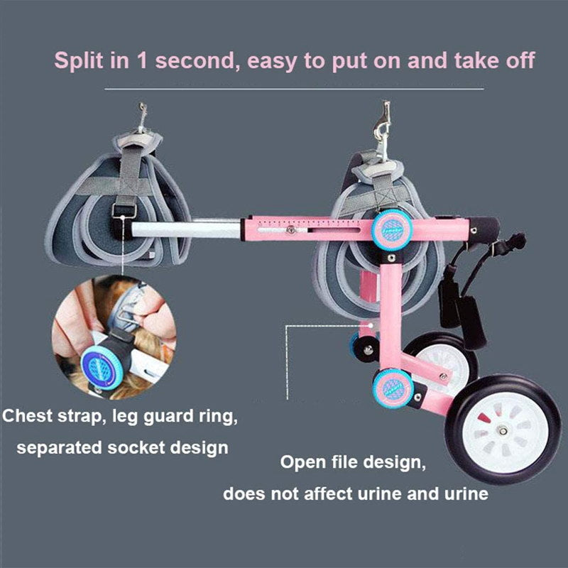 dog wheelchair  for back legs details 