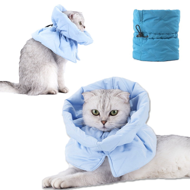light blue soft dog cat cone collar