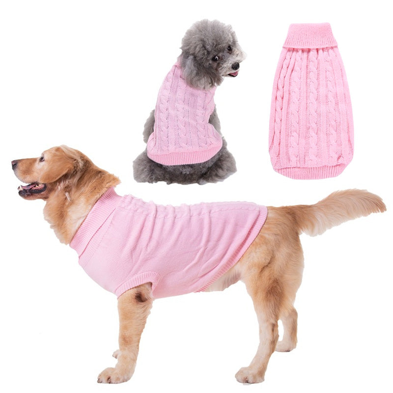 Pink Turtleneck Dog Sweater