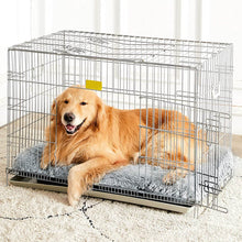 Load image into Gallery viewer, light grey dog crate bed mat
