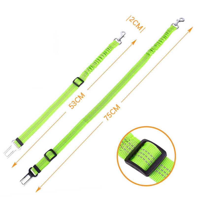 HiFuzzyPet 2 Packs Dog Seat Belt with Reflective Strips