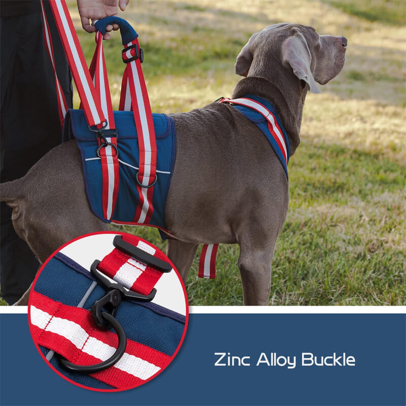 dog lift harness with alloy buckle 