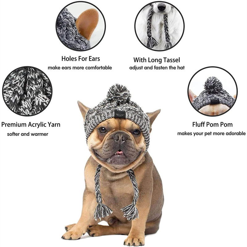 adjust and fasten dog hat details