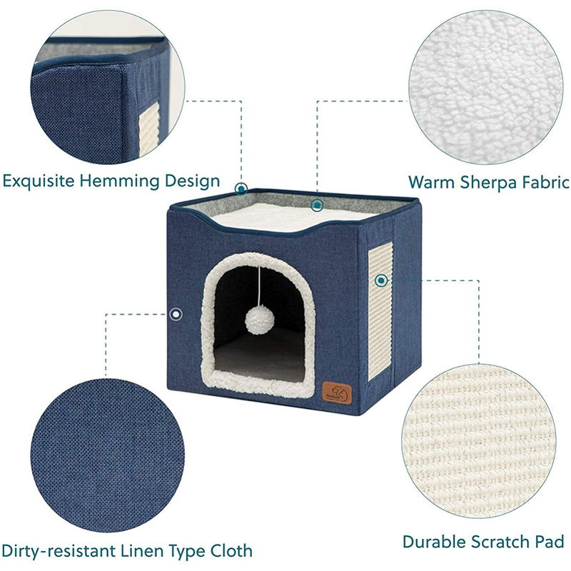 indoor cat bed house details