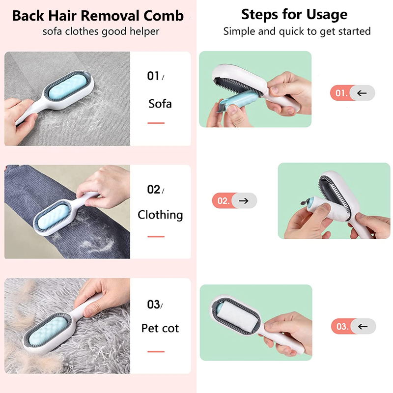 cat brush for grooming wipes use steps