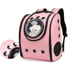 Load image into Gallery viewer, HiFuzzyPet Portable Leather Cat Backpack Carrier with Bubble
