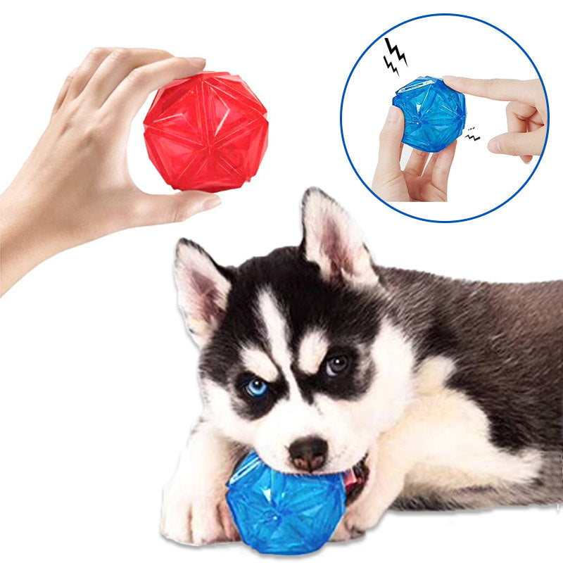 3 Pack Light-up Dog Ball Toy, LED Floating Dog Squeaker Balls for