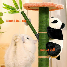 Load image into Gallery viewer, HiFuzzyPet Sisal Flower Cat Tree with Panda Doll
