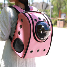 Load image into Gallery viewer, HiFuzzyPet Portable Leather Cat Backpack Carrier with Bubble
