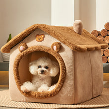 Load image into Gallery viewer, HiFuzzyPet Foldable Pet Cat Bed-House Shaped
