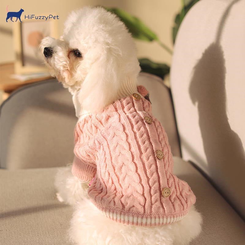HiFuzzyPet Turtleneck Dog Sweater Warm Cute Dog Clothes
