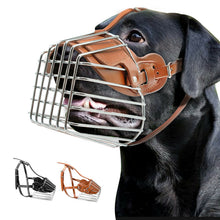 Load image into Gallery viewer, HiFuzzyPet Metal Dog Muzzle, Mouth Cover for Dogs Biting for Pant

